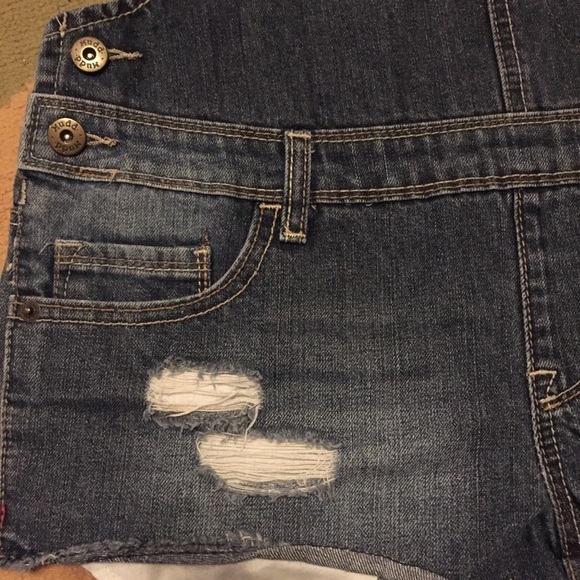 Mudd distressed short overalls bib M - Picture 3 of 7